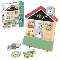 Edukacyjny domek do planowania dnia Routines House Goula 1110700211 drewniane zabawki dla dzieci