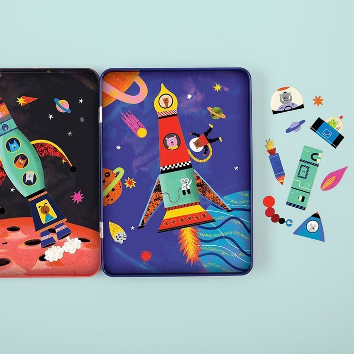 Kreatywna układanka magnetyczna Rakiety kosmiczne MP63823-Mudpuppy, zestawy kreatywne