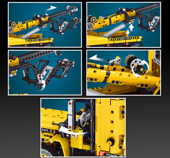 Klocki konstrukcyjne Mould King 17011 Holownik ciężarowy zabawka budowlana 1277 elementów