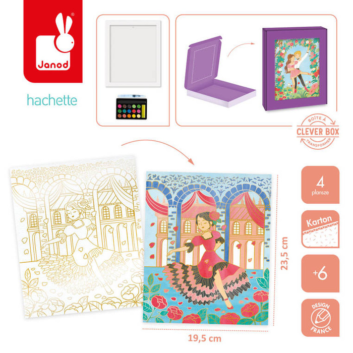 Zestaw kreatywny Złote kontury Tancerki Janod J07964