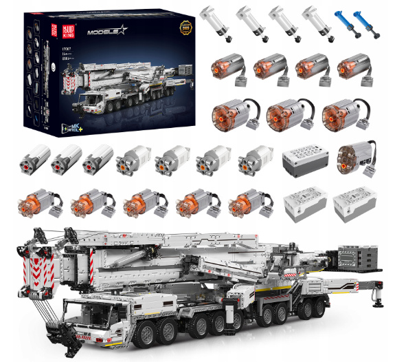 Klocki Mould King 17007 zdalnie sterowany Dźwig budowlany 8506 elementów Ultimate Liebherr LTM 11200