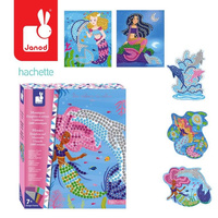 Zestaw kreatywny Mozaika Delfiny i syreny +7 J07961-Janod, zestaw artystyczny