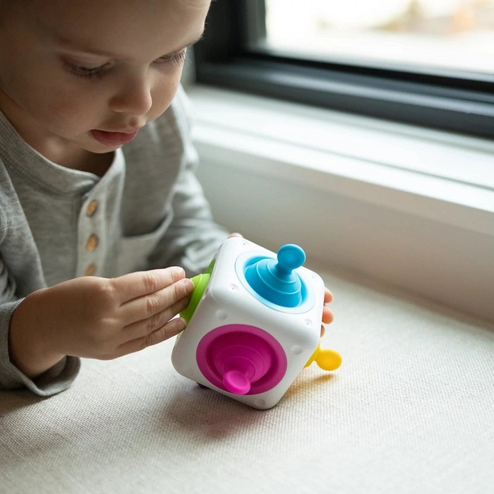 Kostka sensoryczna z bąbelkami Sensokostka Tugl Fat Brain Toys FA362-1