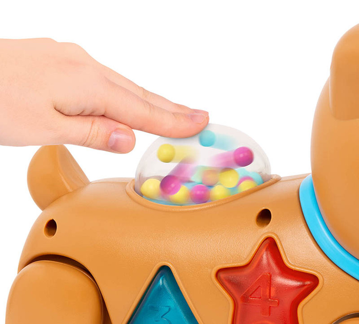 Interaktywny piesek z ruchomymi łapkami Walk Along Puppy BX4530 B.toys zabawki do pchania ciągnięcia