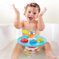 Magiczny Wyścig kaczek Yookidoo 40164 interaktywna Zabawka do kąpieli z fontanną i kaczuszkami dla dzieci