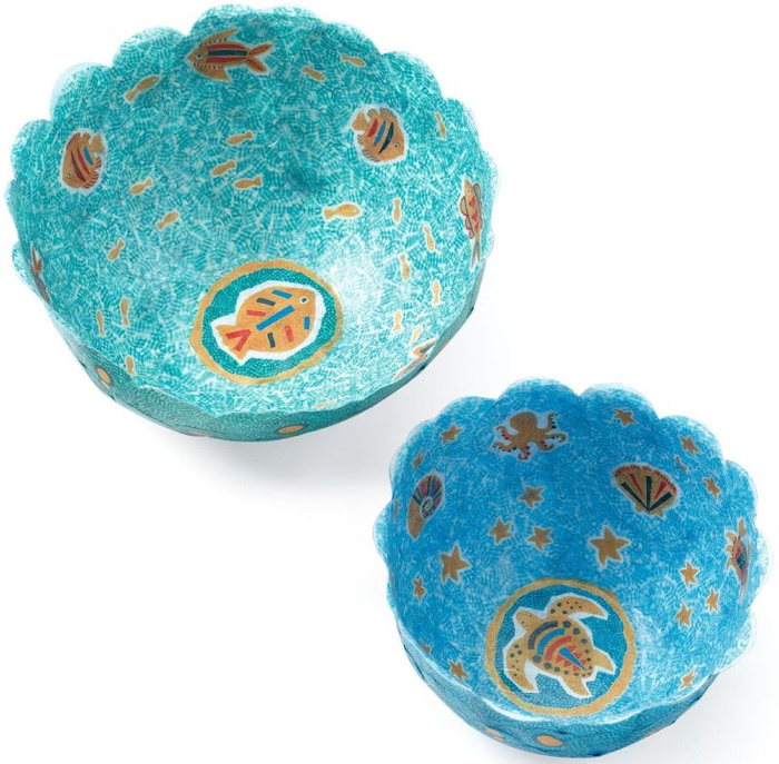 Zrób to sam papierowe miseczki Niebieskie Djeco DJ07983