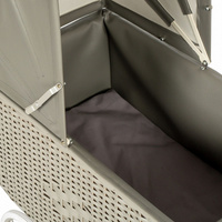 Wózek retro dla lalek Doll Pram Retro Rattan Grey Astrup 84176