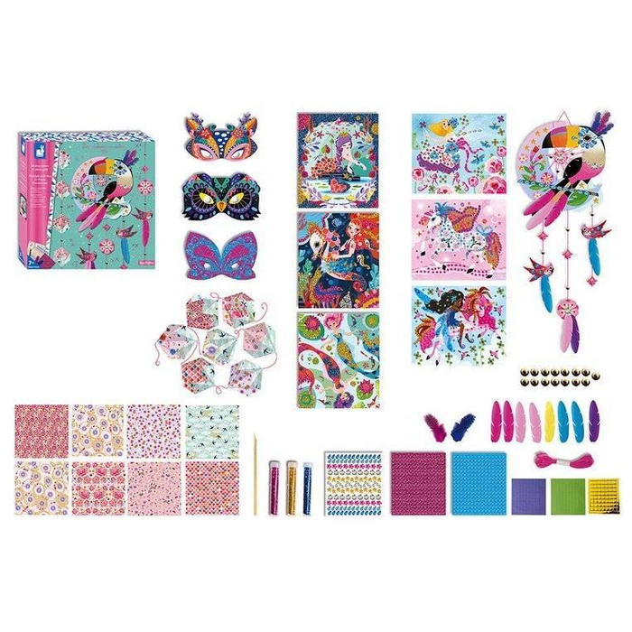 Multi - zestaw kreatywny 11 dekoracji Tukan 7+, Janod J07888