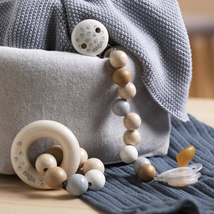 Zestaw prezentowy Dots HB305982-Haba, drewniany zestaw dla niemowlaka