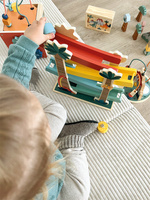 Kulodrom zjeżdżalnia kulek Dino Small Foot 12614 zabawki rozwojowe