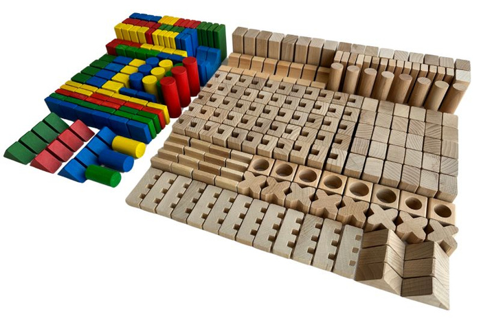 Klocki drewniane zestaw 300 elementów Mumbee 53324