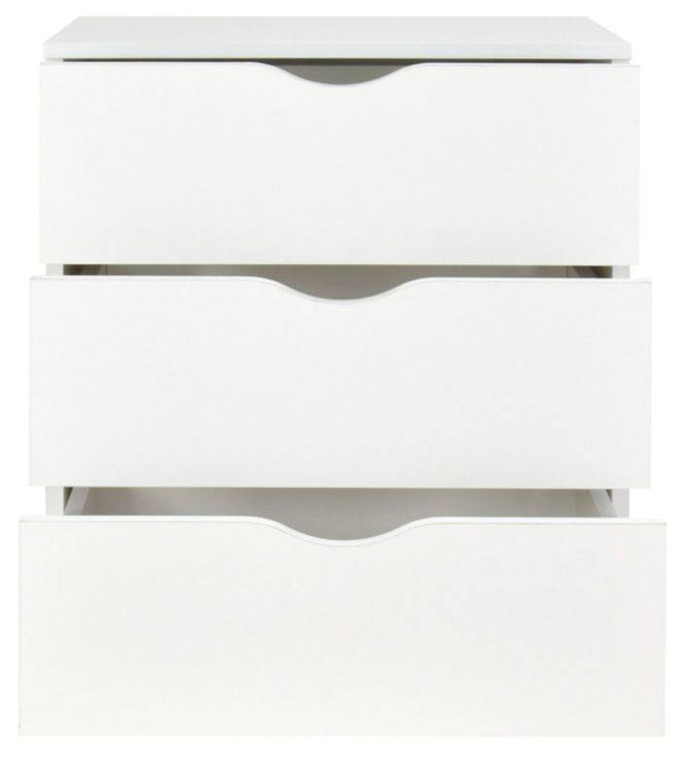 OUTLET Drewniana biała komoda z szufladami Sowy, meble do pokoju dziecka