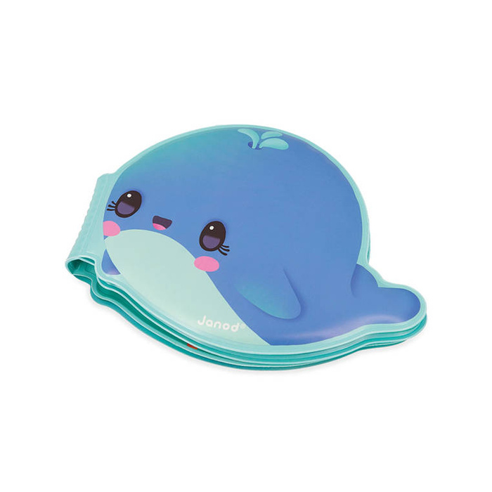 Miękka książeczka do kąpieli w wannie brodziku Wieloryb J04720 Janod