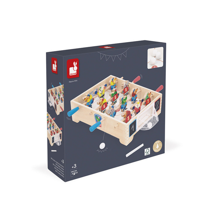 Gra zręcznościowa drewniana Mini hokej Applepop Janod J03367