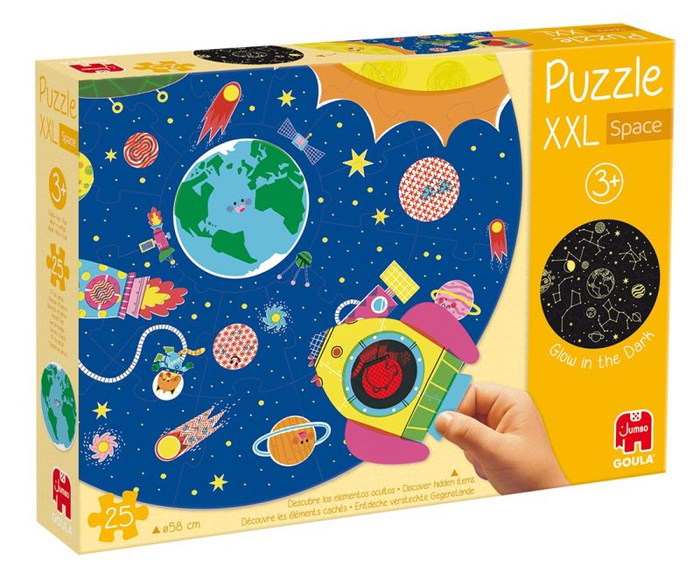 Puzzle dla dzieci okrągłe XXL Kosmos Goula 1110100492
