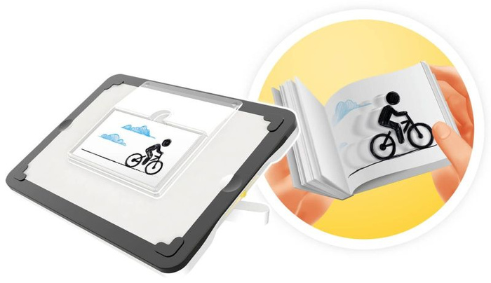 Tablet dla dzieci 3w1 z podświetleniem Buki 5432 odrysowywanie komiks flipbook