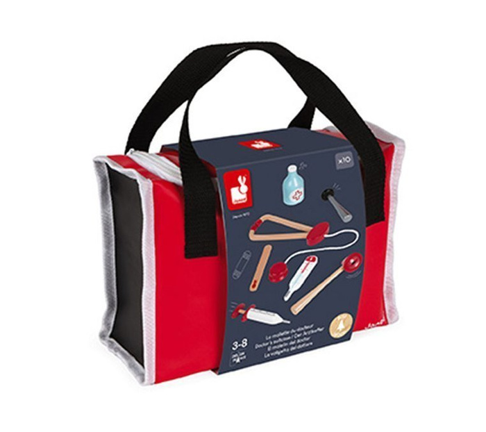 Zestaw dla dzieci zostanę lekarzem 10 el J06513-Janod, zabawki mały lekarz