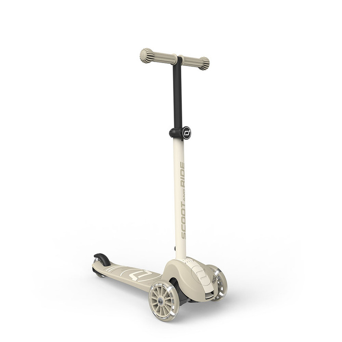 SCOOTANDRIDE Highwaykick 3S Hulajnoga z systemem sterowania 2w1 i kółkami LED składana 3+ Ash