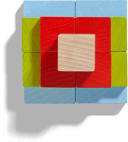 Drewniana układanka i klocki dla dzieci Cztery na cztery 3D HB305455-Haba, gry zręcznościowe