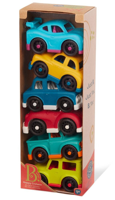 Zestaw 6 małych autek Happy Cruisers B.toys BX2265Z