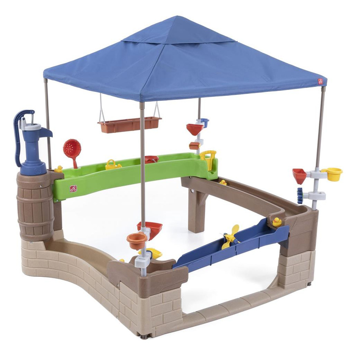 Wodne Centrum z baldachimem do ogrodu Step2 4214 zabawy pompą i ruchomimi elementami Pump & Splash Shady Oasis