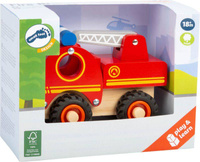 Drewniany samochód straż pożarna z drabiną 11075-Small Foot, little cars