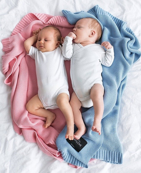 Duży koc bambusowy Candy pink różowy LL3035-Lullalove, kocyki dla dzieci