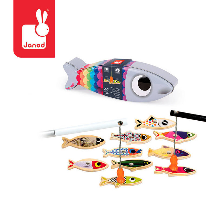 Magnetyczny zestaw dla dzieci Rybki J08209-Janod, gra zręcznościowa