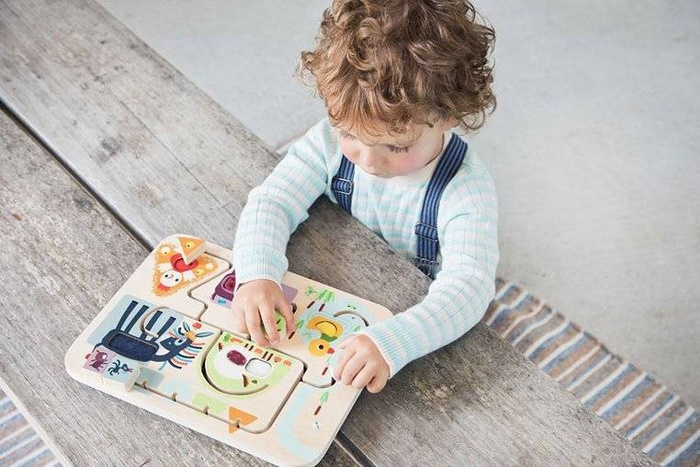 Drewniana tablica labirynt sensoryczny Farma 83339 Lilliputiens