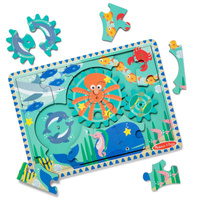 Drewniana układanka koła zębate Zwierzęta 24 el. 31004 Melissa & Doug