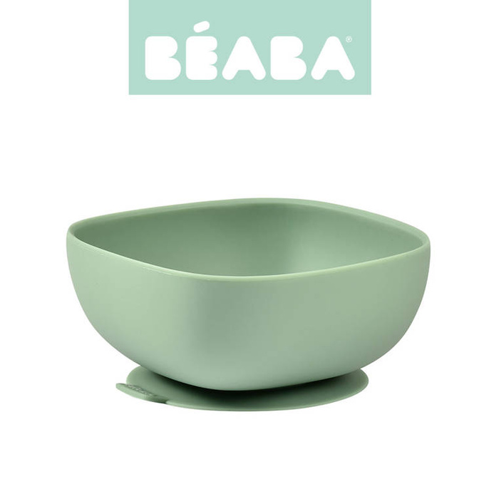 Silikonowa miseczka z przyssawką Sage green Beaba 913547