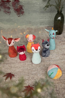 Zestaw miękkich kręgli z piłką - dzwoneczkiem Las 83465 LILLIPUTIENS