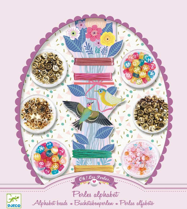 Zestaw do tworzenia biżuterii Perełki z literkami DJ09839-DJ09839, akcesoria dla dziewczynek