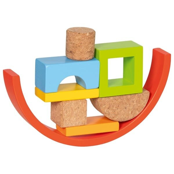 Drewniana układanka 3D klocki drewniane i korkowe 40 el. Goki 58353