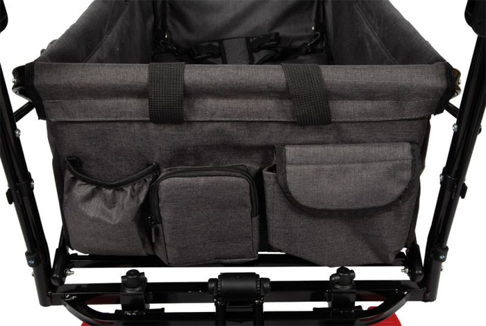 Przyczepka wózek do ciągnięcia dla dzieci z osłoną przeciwdeszczową i składanym daszkiem Small Foot 12729