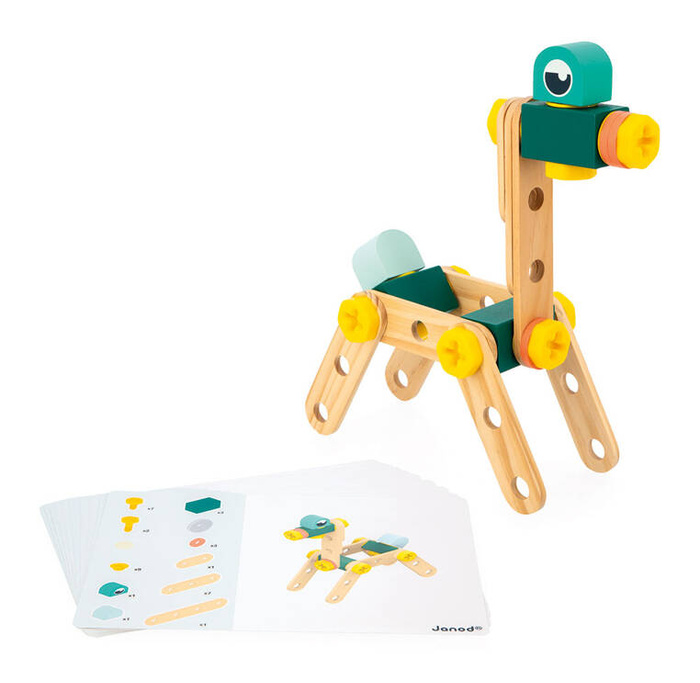 Zestaw konstruktora 100 elementów z drewna Brico'kids J06454 Janod