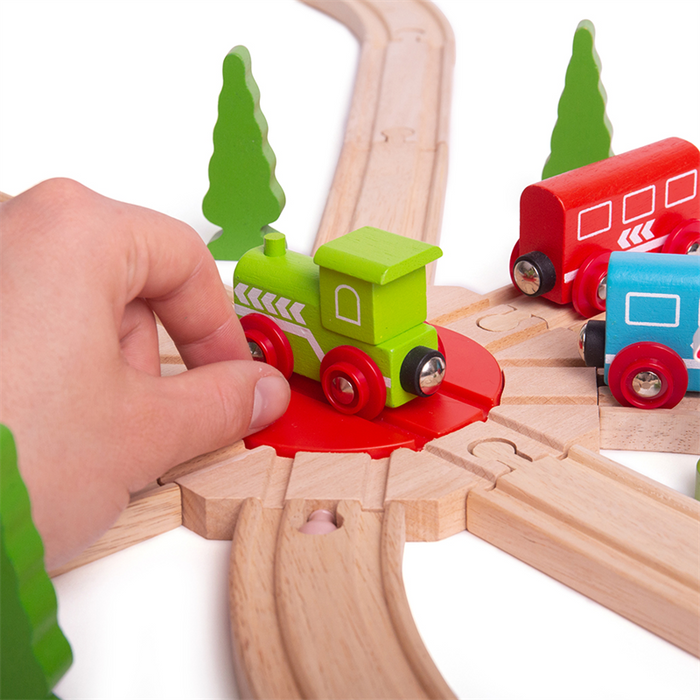 Obrotnica z 8 rozjazdami do kolejki, BJT134-Bigjigs Rail