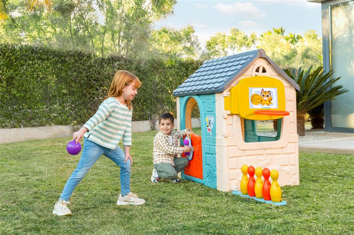 Dom Aktywności Casual FEBER FEH23000 wielofunkcyjny ogrodowy Plac Zabaw 6w1 z dołączonymi grami dla dzieci