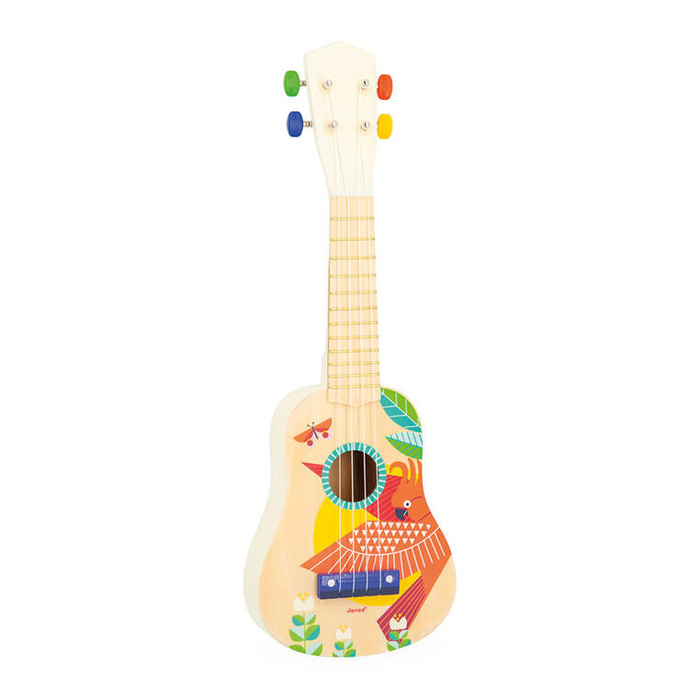 Drewniane ukulele Gioia zabawka rozwijająca słuch J07652 Janod