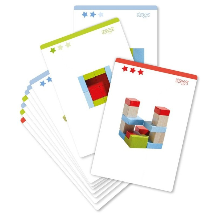 Drewniana układanka i klocki dla dzieci Cztery na cztery 3D HB305455-Haba, gry zręcznościowe