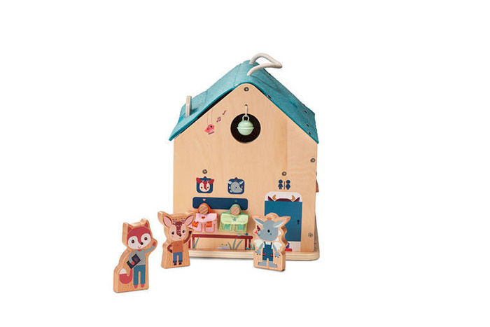 Drewniana wielofunkcyjna rozkładana Szkoła z 3 figurkami i akcesoriami 83422 Lilliputiens