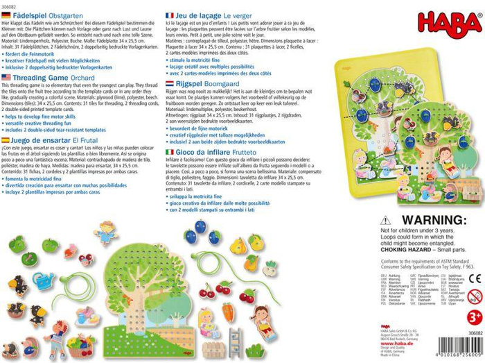 Nawlekanka-sznurowanka W ogrodzie HB306082-Haba, zabawki motoryczne dla dzieci