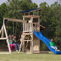 Wielofunkcyjny drewniany Plac Zabaw Malik AXI A030.502.00 Huśtawki Zjeżdżalnia Wieża Piaskownica do zabawy dla dzieci