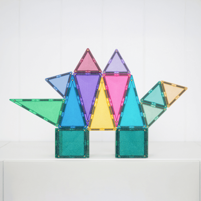 Klocki magnetyczne z brokatem Glitter Castle Pack 48 el Connetix 00048-GP