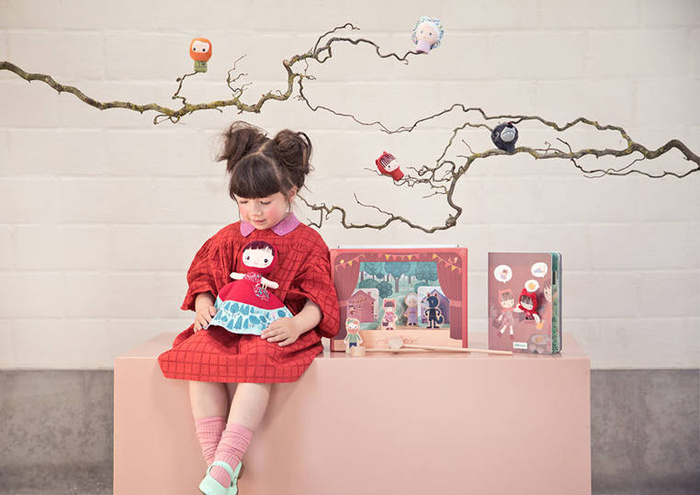 Pacynka na rękę 3w1 Czerwony Kapturek babcia lub wilk 83411 Lilliputiens