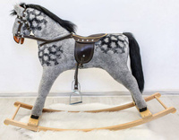 Konik na biegunach dla dzieci Szaraczek, zabawka dla najmłodszych