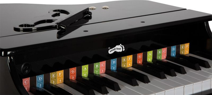 Klasyczny fortepian dla dzieci z akcesoriami i otwieraną pokrywą Small Foot 12622 instrumenty muzyczne
