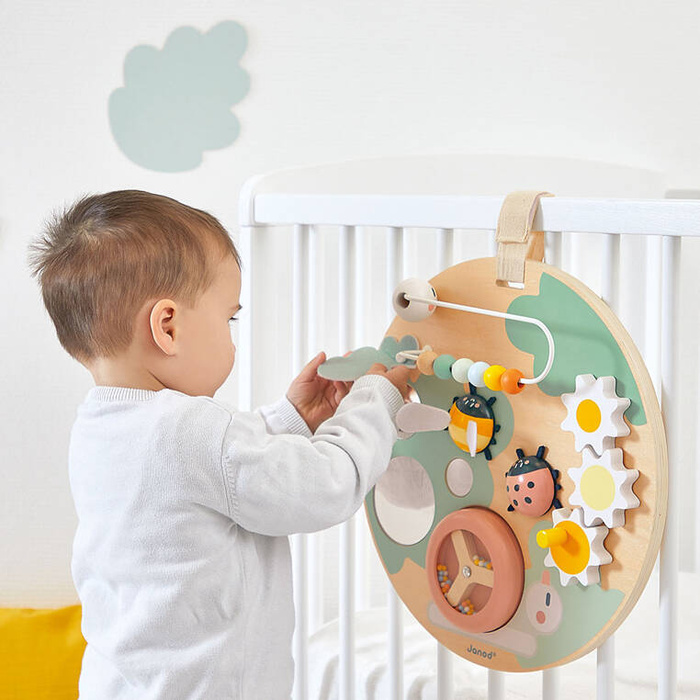 Wielofunkcyjna tablica edukacyjna drewniana Ogród Sweet Cocoon Janod J04057