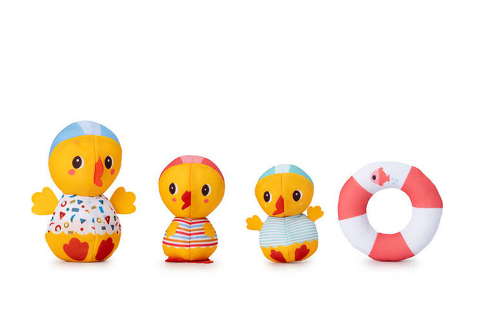 Zestaw 3 kaczuszek do kąpieli Nauka pływania Lilliputiens 83544
