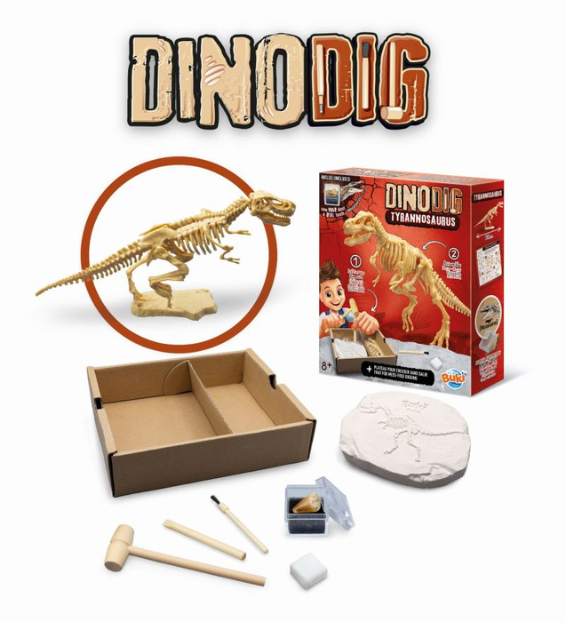 Szkielet dinozaura do odkopania i złożenia Tyranozaur Mały paleontolog Buki 445TYR